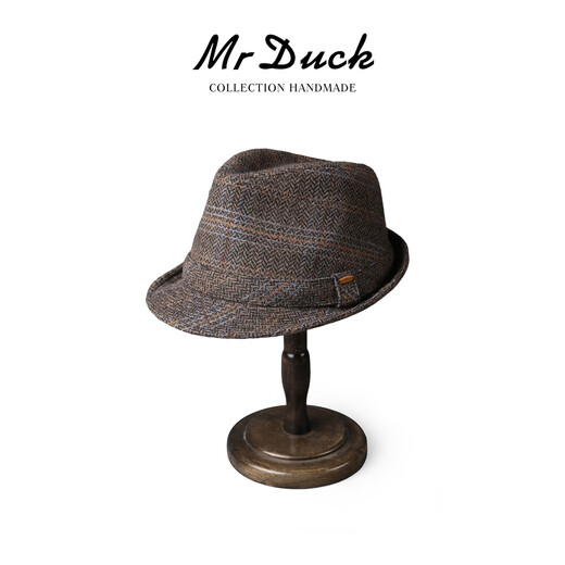 Mr DUCK Birmingham classic British retro men's hat autumn and winter warm woolen jazz hat high-end gentleman hat