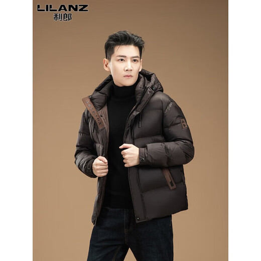LILANZ Short Down Jacket Men's 2025 Winter Thickened Warm Bread Down Jacket Casual Hooded Jacket for Men and Women Black 2310 Same Style for Men and Women M 90-110Jin Jin is equal to 0.5 kg