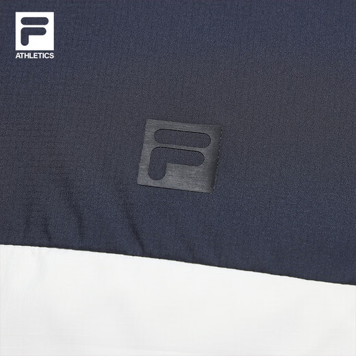 FILA Official Men's Cotton Clothes 2026 Spring New Outdoor Sports Comfortable Warm Color Blocked Hooded Jacket Snow White-WT L 175/96A/L