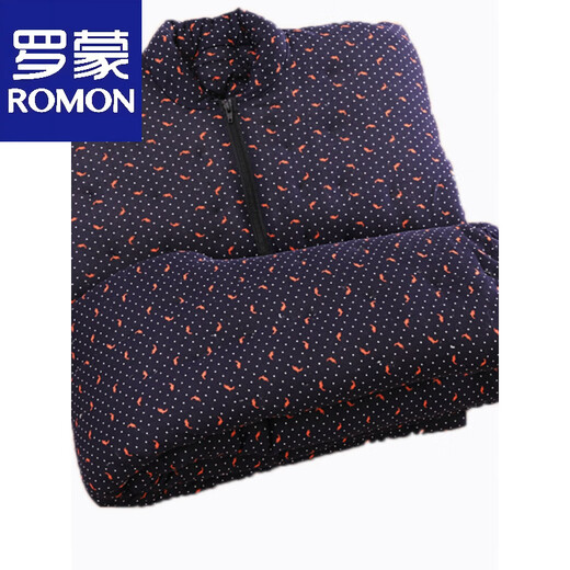 Luo Meng's winter handmade pure cotton cotton coat for middle-aged and elderly men's cotton jacket and trousers suit thickened warm liner cotton coat burgundy animal year red suit 2XL 165-170 weight 120-140Jin Jin is equal to 0.5 kg