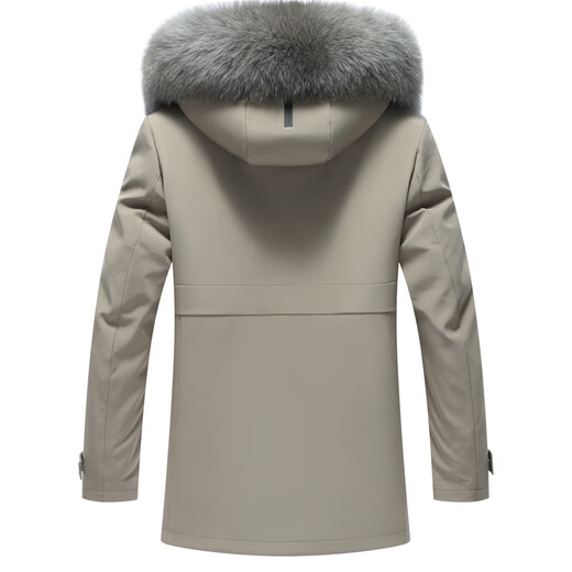 CHEVALPES international first-line brand 2025 new winter parka men's short mink liner with fur integrated mink fur black fox fur collar + mink liner L 175