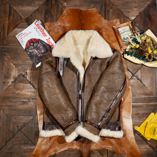 CHEVALPES International first-line brand classic American retro heavyweight Peng Yuyan's same B3 flight suit jacket sheepskin and fur integrated fur integrated L