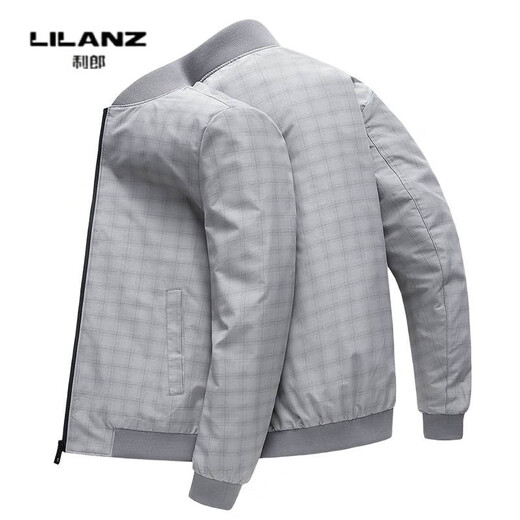 Lilang Herbst-Herrenjacke im koreanischen Stil, trendige Jacke, lässige Herren-Oberteile für junge und mittlere Männer, Schwarz, M (170)