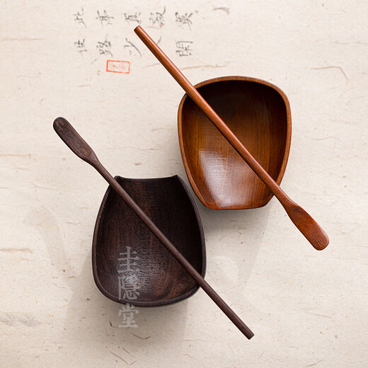 Chuan Ning (TWININGS) Guiyintang Golden Nanmu Tea Tea Tea Pulling Black Sandalwood Teaspoon Set Household Tea Appreciation and Wake-Up Tea Ceremony Parts Golden Nanmu-Yuanzhou Tea