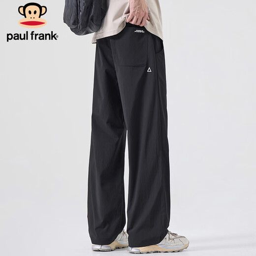 Paul Frank Pants Men's Spring Trendy Loose Casual Pants Men's Straight Overalls Men's Long Pants Black XL