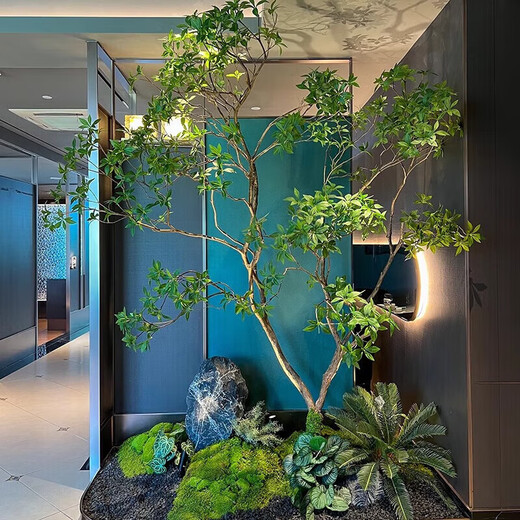 BEYZK simulated green plant Mazuimu fake tree decoration hall window fake plant landscaping large ornaments landscape decoration artificial tree 3.5 meters high (single tree) Mazuimu original ecological tree