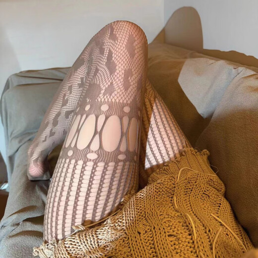 Women's Thin Anti-Snatch Invisible Safety Pants Beautiful Leg Socks Long Black Flesh Color Black + Hollow One-size-fits-all Size