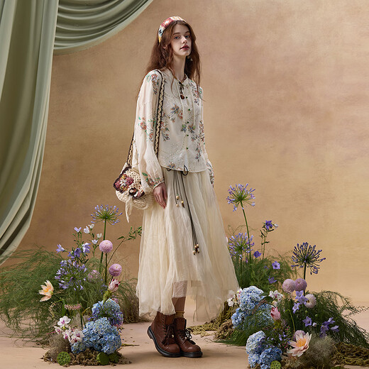 Wancaoyi (wancaoyi) 2026 spring new shirt C00850511 off-white XS