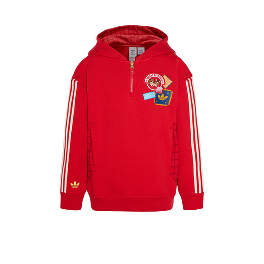 Adidas (adidas) Children's Clothing 2026 New Year Model Men's and Large Children's Toy Story Plush Children's Hooded Sweatshirt Pullover KS3167 KS3167 Light Scarlet 152