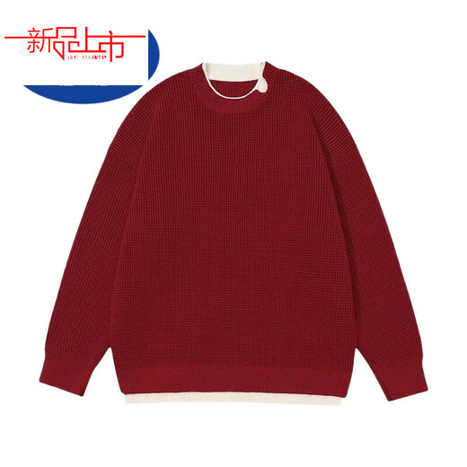 Disney red cotton New Year's holiday two-piece set, thickened, casual and versatile for a family of three, four, parent-child wear, Anchor red 80