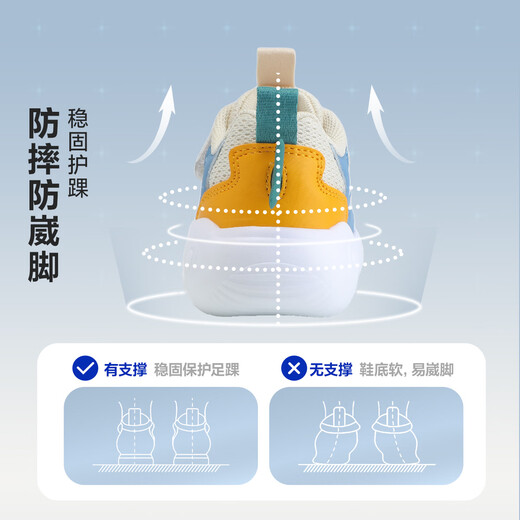 Minibala mini Bala light shoes 26 new boys' sports shoes mesh girls' casual shoes baby shoes children's shoes coffee blue tone 24 (shoe inner length is about 14.8cm)