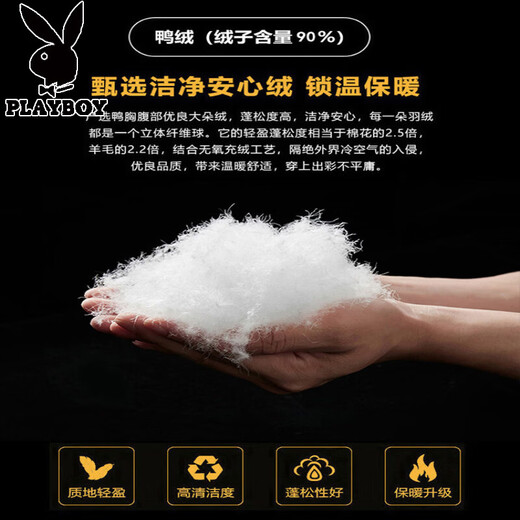 Playboy модная джинсовая куртка в стиле ретро, ​​мужской пуховик, зимний утолщенный бархатный капюшон с горным меховым воротником, утиный пуховик серого качества, проверенный утиный пух, 90% бархат S, подходит для 85-90 лет, вес Джин Цзинь составляет 0,5 кг.