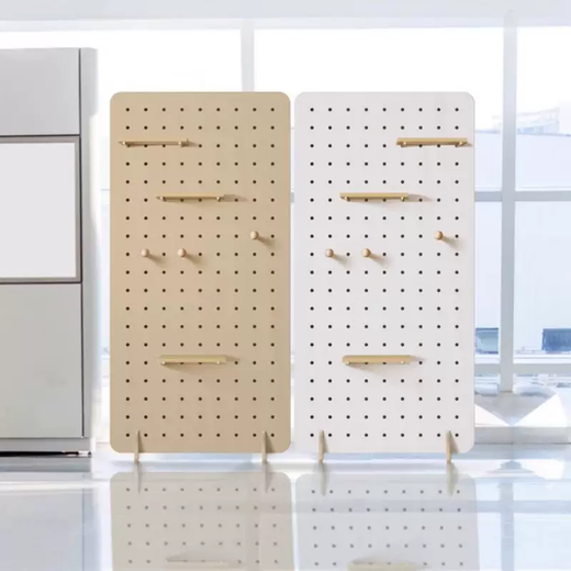 Yusenyi solid wood hole board screen partition display stand living room mobile floor-standing foldable company exhibition vertical can be customized for size contact customer service 1 layer for customized size contact customer service