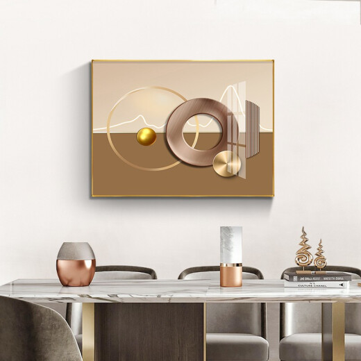 Villa electric meter box hydraulic decorative painting modern simple horizontal version restaurant weak current box hanging painting abstract art living room mural abstract art 12596-2 mirror crystal porcelain 100*80 cover size 84*73 black
