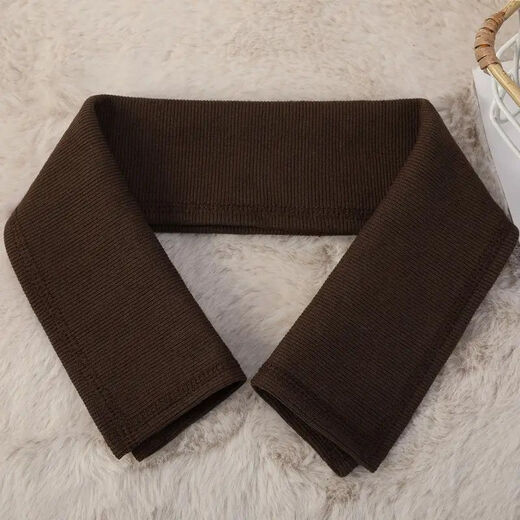 ZNMW Down Jacket Collar Anti-Dirty Artifact Accessory Collar Thread Protector Full Cover Cotton Clothes Collar Protector Covered Knitted Fake Collar Black Knitted Fine Threaded Collar With + Thread