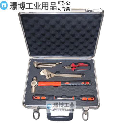Deer-colored copper explosion-proof tool combination set non-sparking copper tools explosion-proof tool box gas station liquefied gas explosion-proof tool box 10-piece set Daimei-with certificate