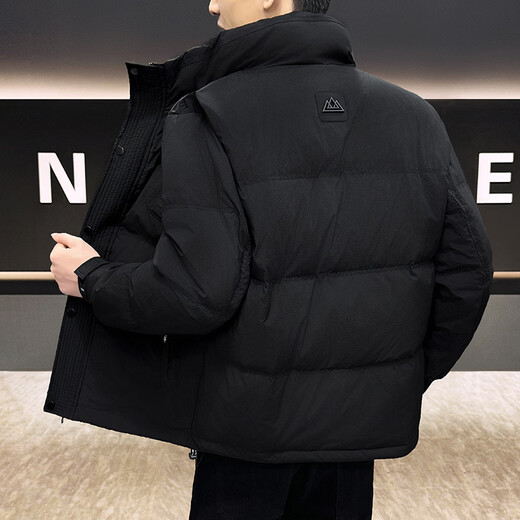 Snow Flying (SNOWFLYING) Lightweight Down Jacket Men's Winter 2025 New High-Quality Warm Inner Graphene Winter Jacket Men's Black