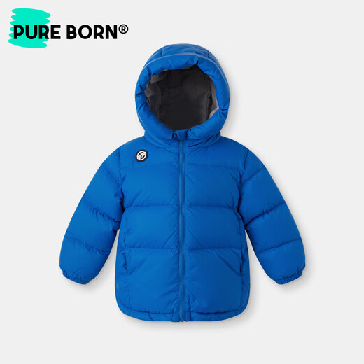 Borien three-proof safety velvet thickened down jacket for men and women, winter clothing for infants and children, warm and thick jacket, very warm blue 90