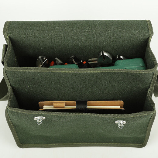 Hejiangong electrician special canvas bag multi-functional repair and installation electrician bag hardware tools wear-resistant thickened single shoulder crossbody bag 009 extra large upgrade model length 45 width 14 height 35_ non-fading sail