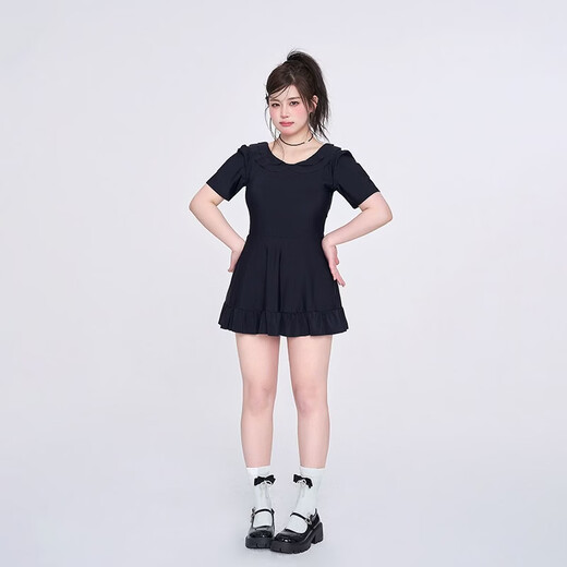 Agliondy large size swimsuit adult vacation fat girl covering flesh 2025 new conservative fat mm slimming swimsuit swimsuit + sponge chest pad 243140 small breast three-dimensional XL