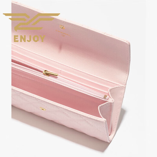 Chanel (Chanel) new bi-fold coin purse long wallet credit card holder ID holder passport holder women's pink