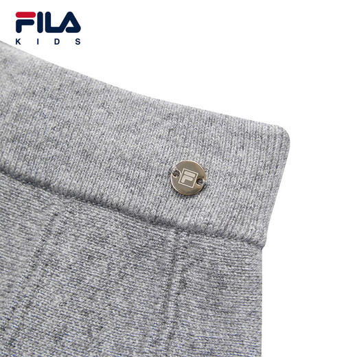 FILA children's clothing short skirt 2025 winter new style casual and comfortable woolen skirt for girls, middle and large children, dark ink gray-MG 110