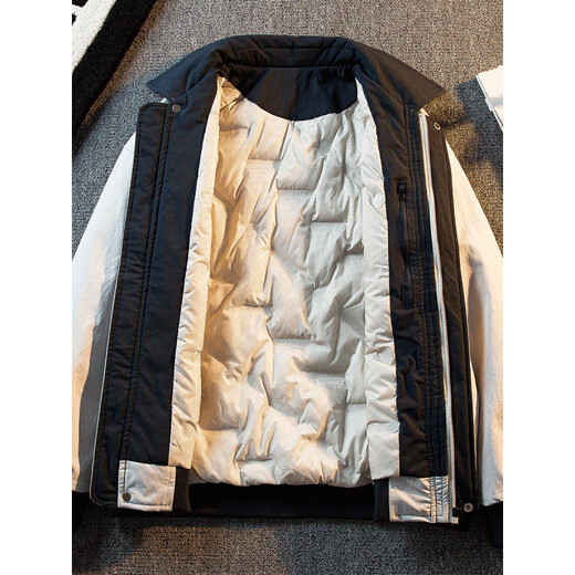 Playboy Американская охотничья куртка Детройт Пуховик Мужская зимняя рабочая одежда с лацканами Пуховик в стиле сарая Черный национальный стандарт 90 пух M (105-125Jin Jin равен 0,5 кг)