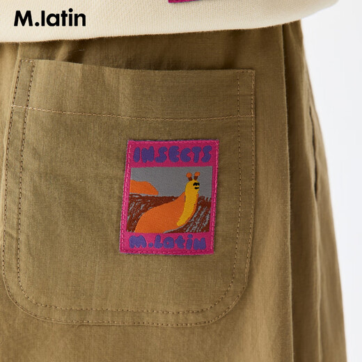 M.Latin Maratin children's pants 26 spring new style girls three-dimensional silhouette bloomers casual pants denim trousers khaki 100
