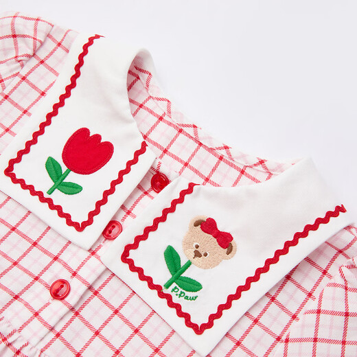 PawinPaw shopping mall same style cartoon bear children's clothing 26 years new baby girl cotton lapel shirt