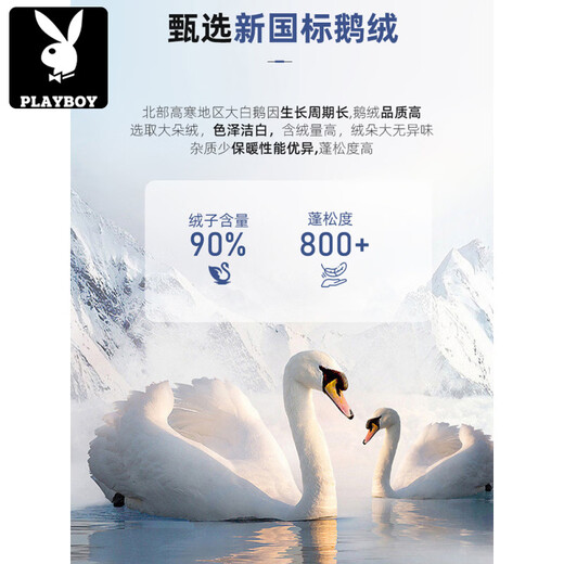 Playboy (PLAYBOY) 90 white goose down men's down jacket men's winter 2025 new warm and thickened removable liner jacket black XL 180 (recommended 140-155Jin Jin equals 0.5 kg)
