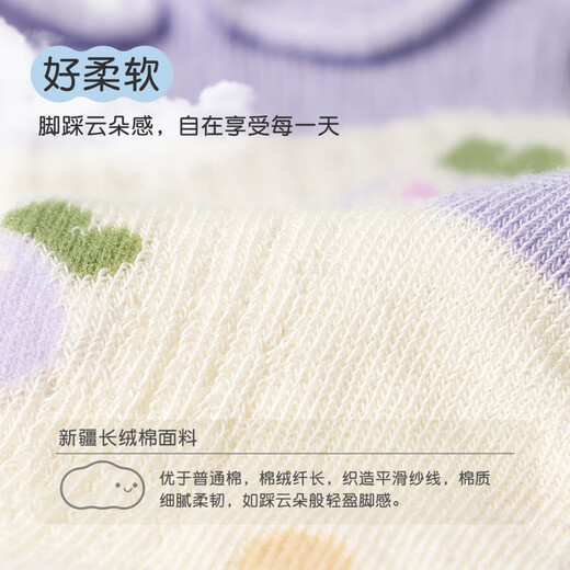 Nido Bear baby socks spring and summer thin cotton socks baby breathable mesh socks girls boneless socks children's socks S4013 mesh 4 pairs 6-12 months (suitable for feet length 9-11cm)