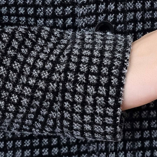 JASONWOOD genuine high-end brand casual jacket 2025 autumn and winter new style middle-aged casual lapel thickened short plaid jacket high-end gray shopping mall same style autumn and winter style plus velvet M Recommendation 90 105Jin Jin is equal to 0.5 kg