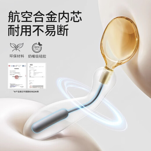 Dutuo Baby Learning to Eat Flexible Training Spoon for Baby to Eat Independently Children's Spoon Tableware and Sub-Food Fork and Spoon PPSU Twist Learning to Eat Fork and Spoon + Silicone Dinner Plate