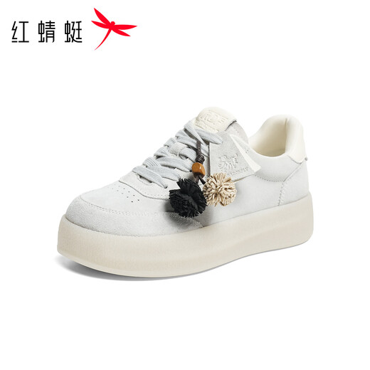 Red Dragonfly casual sneakers 2026 spring new women's shoes versatile bread shoes retro round toe thick-soled shoes for women WBB16607 brown beige 35