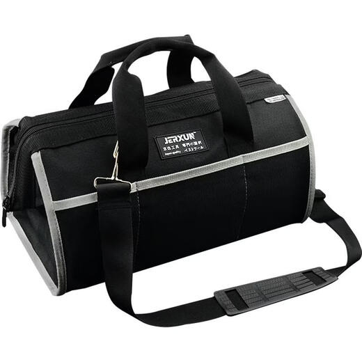 Shantou Lincun thickened tool bag multi-functional portable shoulder bag waist bag canvas electrician bag household repair tool bag heavy-duty bag 14 inches long 365mm