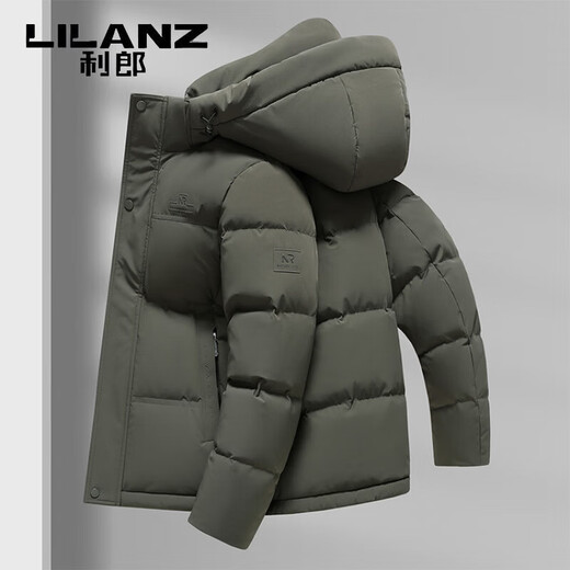 LILANZ пуховик мужской зимний утолщенный 2025 новый модный тренд ветрозащитный утолщенный теплый 90 утиный пуховик для мужчин черный M 170/92A