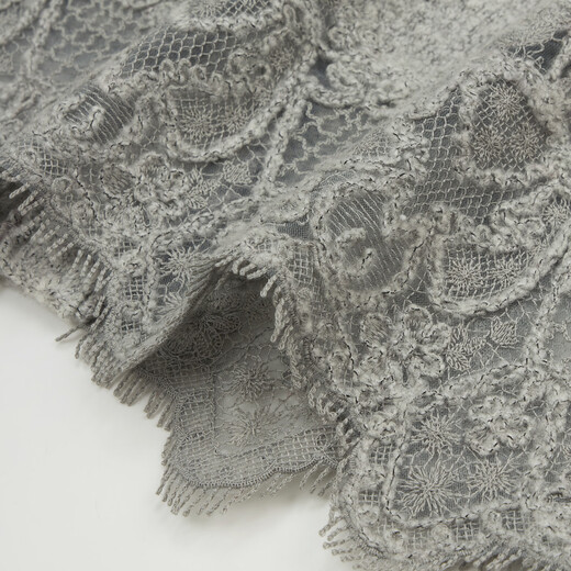 MARIUS | Warm fireplace wool blend loose lace splicing crew neck knitted pullover/skirt Hepburn black pullover L