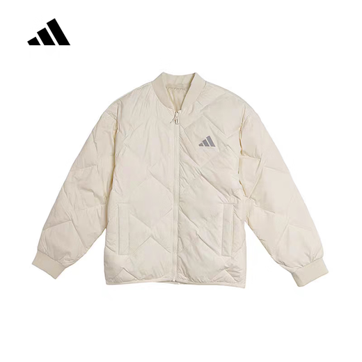 Adidas Children's Wear 25 Winter Warm Stand Collar Duck Down Jacket Sports Casual Jacket for Boys and Girls KC5918 Milky White KC5918 164 Recommended Height 164