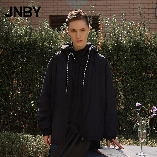 Jiangnan Buyi (JNBY) reversible shopping mall same style 25 autumn lightweight mid-length sports style down jacket 5P9C10370 001/original black M