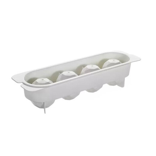 Home KATEI STORY Japanese ice hockey ice cube mold ice box household spherical small covered frozen ice artifact food grade ice tray 4 grid spherical