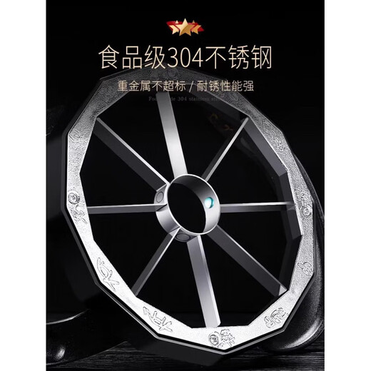 Meschut German Apple Cutter 304 Stainless Steel Multifunctional Household Fruit Cutter Apple Splitter Large Core Remover Newly upgraded 3rd generation chrome fruit cutter 8 segments (304 stainless steel blade)