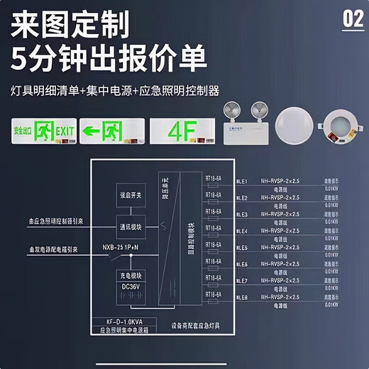 A-type emergency lighting distribution box centralized power supply DC6V/AL P power supply control host emergency lighting 00wDC6V with battery emergency 90 minutes 100W centralized power supply DC36V with battery