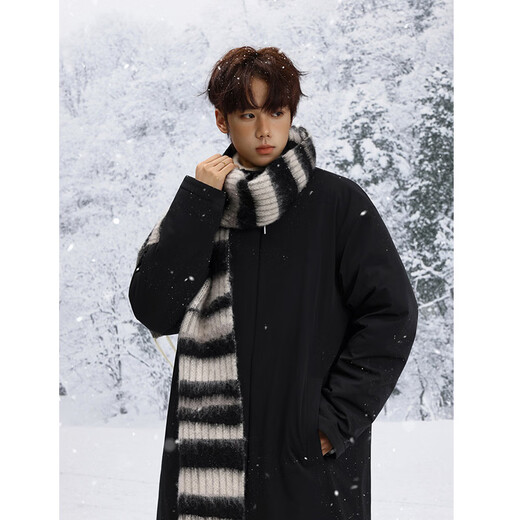 Shelley Jones mid-length knee-high army green coat cotton men's winter new thickened warm jacket jacket clothing dark olive green XL recommended 125-135Jin Jin equals 0.5 kg