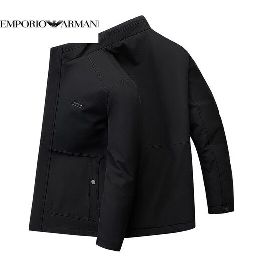 EMPORIO ARMANI Armani winter new men's down jacket middle-aged business versatile stand-up collar warm casual jacket top white duck khaki M 170