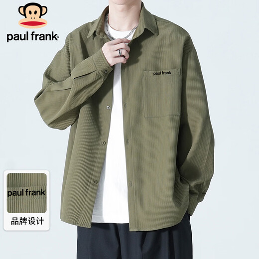 Big Mouth Monkey (paul frank) long-sleeved shirt men's spring and autumn loose high-end shirt men's casual jacket men's top clothes