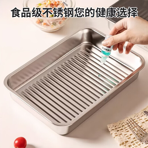 Home KATEI STORY Japanese dumpling freezing box stainless steel dumpling box food grade dumpling special quick-frozen crisper refrigerator storage box large size 1 layer 1 cover about 60 dumplings 1 layer 2400ml 1 pack