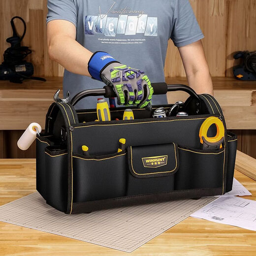 Ye Yu Tool Basket Woodworking Tool Box Portable Extra Thick Special Electrician Bag Portable Crossbody Dual-use Tool Bag Tool Basket Type A