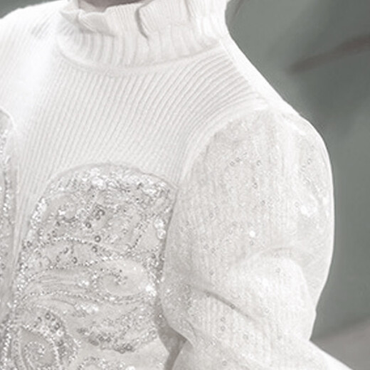 Kalfit princess dress for girls winter velvet thickened western style dress girl small fragrant skirt white 130