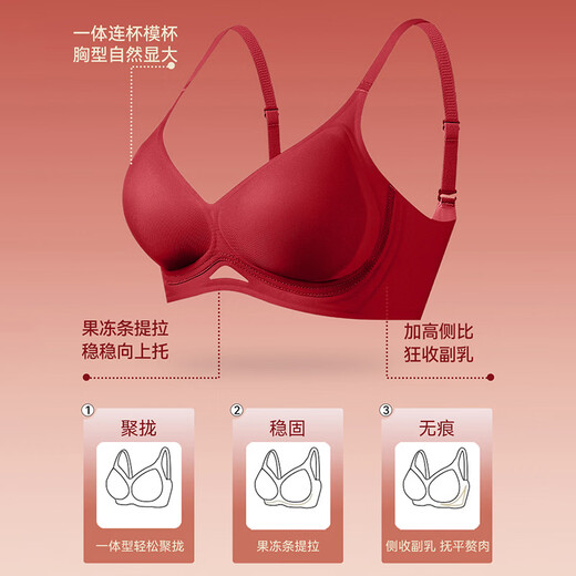 Langsha Ben Ming Nian Underwear Set Red Women's Year of the Horse No Wire Bra Wedding Bride Underwear Socks Set Gift Box