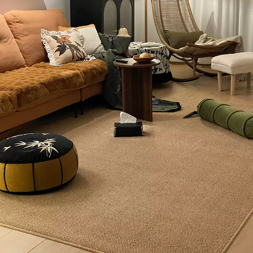 Yusenyi Chinese Zen carpet living room tea room mat wabi-sabi style high-end bedroom balcony tatami floor mat anti-cat scratch gray stain-resistant and easy to care | breathable cotton bottom 300 pieces round 300cm diameter